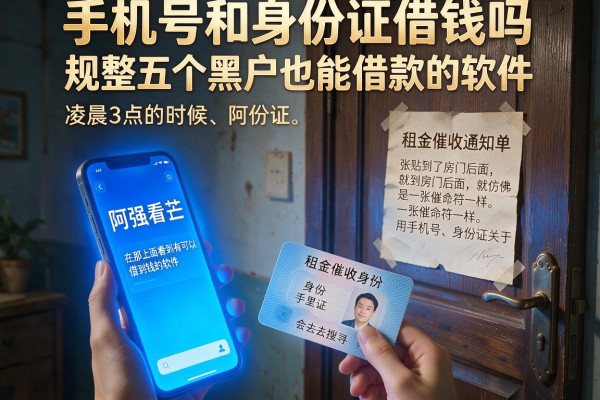 手机号和身份证借钱吗，规整五个黑户也能借款的软件