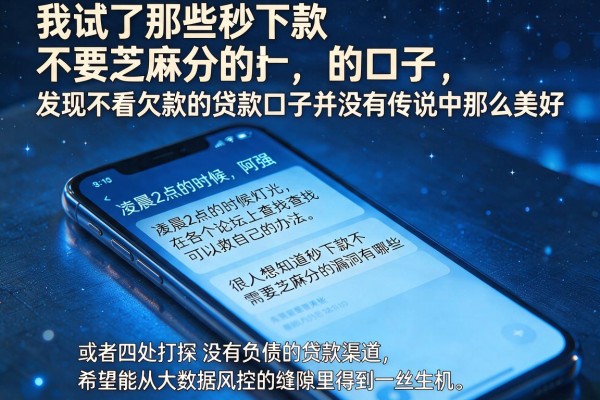 我试了那些秒下款不要芝麻分的口子，发现不看欠款的贷款口子并没有传说中那么美好