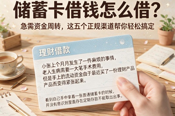 储蓄卡借钱怎么借？急需资金周转，这五个正规渠道帮你轻松搞定