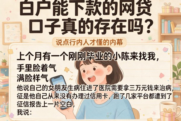白户能下款的网贷口子真的存在吗？说点行内人才懂的内幕