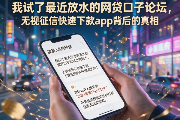 我试了最近放水的网贷口子论坛，发现无视征信快速下款app背后的真相