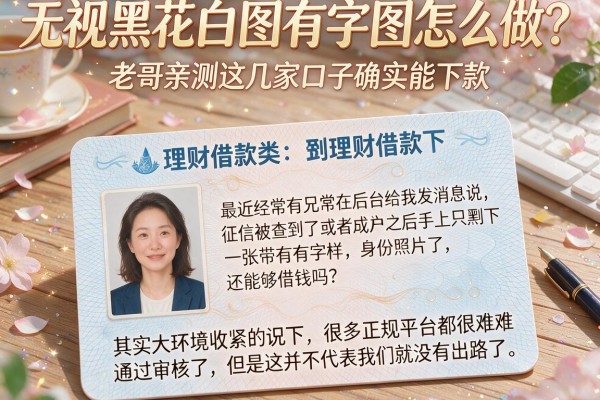 无视黑花白图有字图怎么做？老哥亲测这几家口子确实能下款