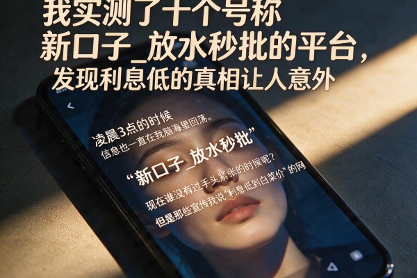 我实测了十个号称新口子_放水秒批的平台，发现利息低的真相让人意外