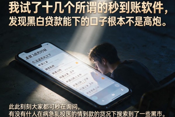 我试了十几个所谓的秒到账软件，发现黑白贷款能下的口子根本不是高炮