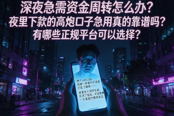 深夜急需资金周转怎么办？夜里下款的高炮口子急用真的靠谱吗？有哪些正规平台可以选择？