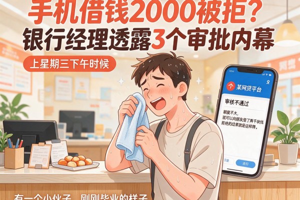 手机借钱2000被拒？银行经理透露3个审批内幕