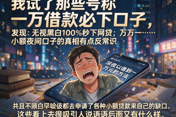 我试了那些号称一万借款必下口子，发现无视黑白100%秒下网贷小额夜间口子的真相有点反常识