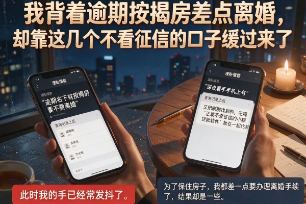 我背着逾期按揭房差点离婚,却靠这几个不看征信的口子缓过来了
