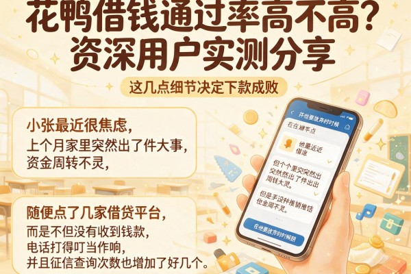 花鸭借钱通过率高不高？资深用户实测分享，这几点细节决定下款成败