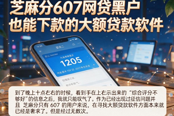 芝麻分607网贷黑户也能下款的大额贷款软件，我试了三个居然全过
