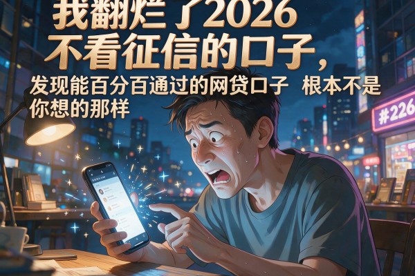 我翻烂了2026不看征信的口子，发现能百分百通过的网贷口子根本不是你想的那样