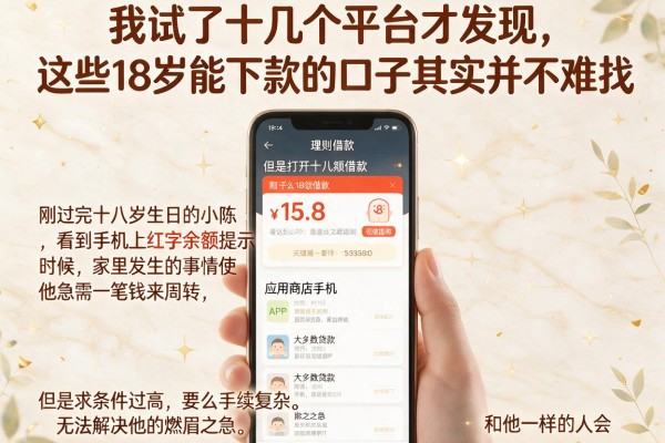 我试了十几个平台才发现，这些18岁能下款的口子其实并不难找