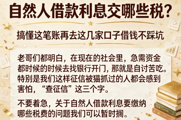 自然人借款利息交哪些税？搞懂这笔账再去这几家口子借钱不踩坑
