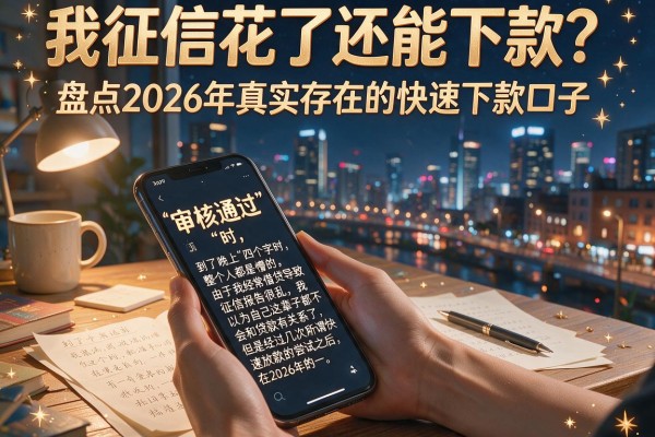 我征信花了还能下款？盘点2026年真实存在的快速下款口子