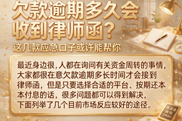 欠款逾期多久会收到律师函？这几款应急口子或许能帮你