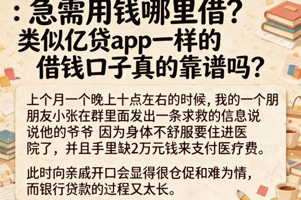 急需用钱哪里借？类似亿贷app一样的借钱口子真的靠谱吗？盘点五大靠谱平台