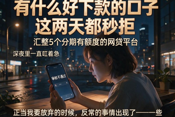 有什么好下款的口子 这两天都秒拒，汇整5个分期有额度的网贷平台