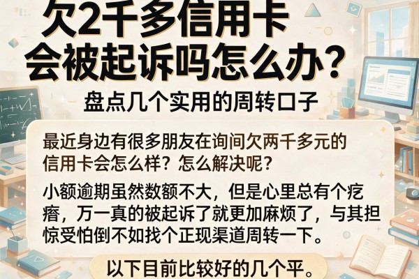 欠2千多信用卡会被起诉吗怎么办？盘点几个实用的周转口子