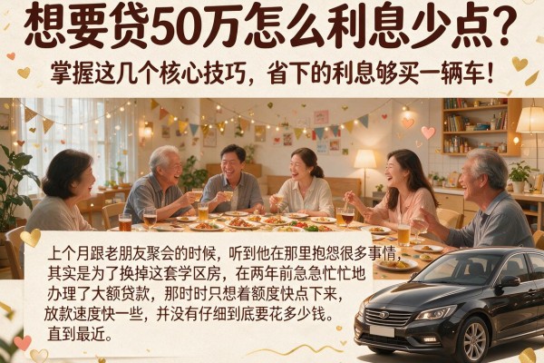 想要贷50万怎么利息少点？掌握这几个核心技巧，省下的利息够买一辆车！