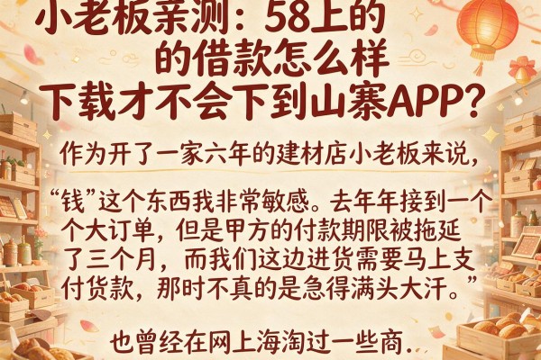 小老板亲测：58上的借款怎么样下载才不会下到山寨APP？