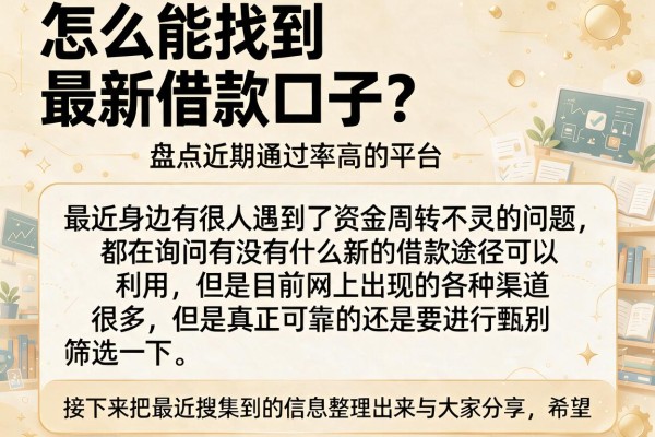 怎么能找到最新借款口子？盘点近期通过率高的平台