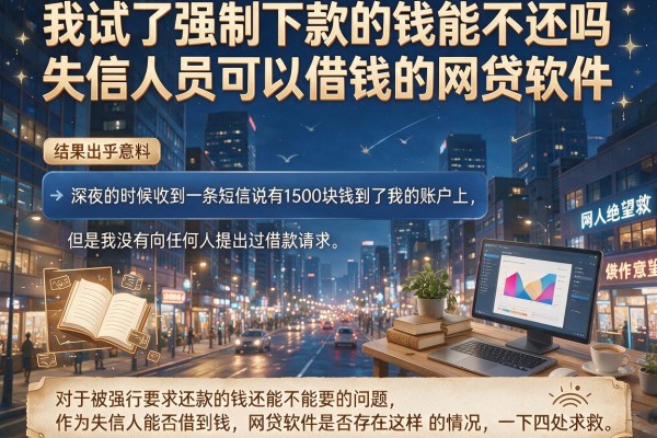 我试了强制下款的钱能不还吗和失信人员可以借钱的网贷软件,结果出乎意料
