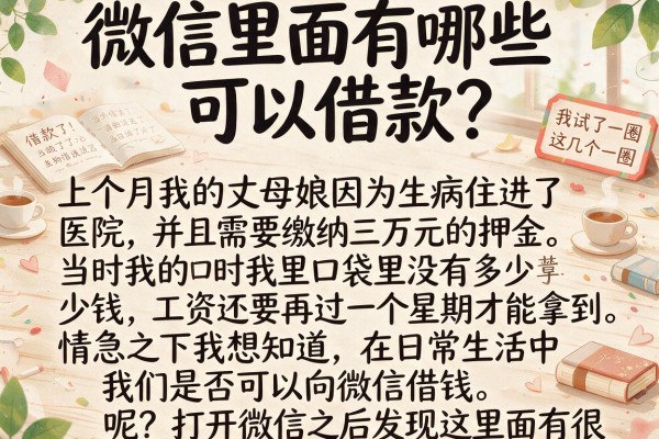微信里面有哪些可以借款？我试了一圈，这几个最靠谱