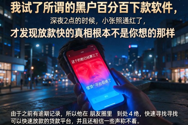 我试了所谓的黑户百分百下款软件，才发现放款快的真相根本不是你想的那样