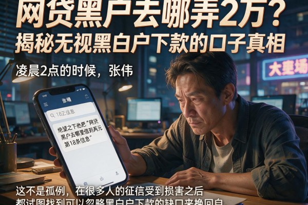 网贷黑户去哪弄2万？揭秘无视黑白户下款的口子真相