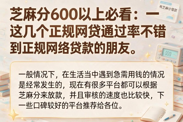 芝麻分600以上必看：这几个正规网贷通过率不错