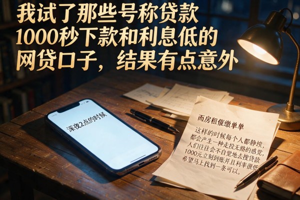 我试了那些号称贷款1000秒下款和利息低的网贷口子，结果有点意外