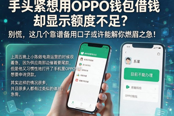 手头紧想用OPPO钱包借钱却显示额度不足？别慌，这几个靠谱备用口子或许能解你燃眉之急！