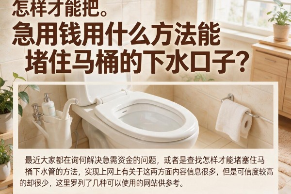 急用钱用什么方法能堵住马桶的下水口子？这几个实际案例参考