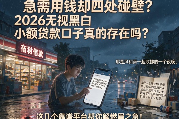 急需用钱却四处碰壁？2026无视黑白小额贷款口子真的存在吗？这几个靠谱平台帮你解燃眉之急！