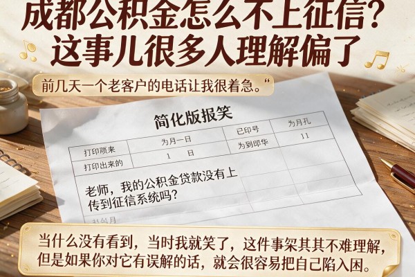 成都公积金怎么不上征信？这事儿很多人理解偏了