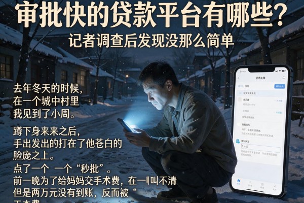 审批快的贷款平台有哪些？记者调查后发现没那么简单