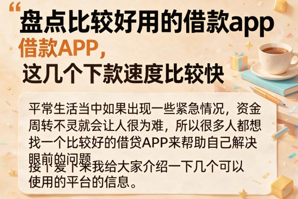 盘点比较好用的借款app，这几个下款速度比较快