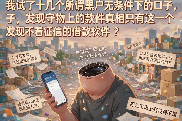 我试了十几个所谓黑户无条件下的口子，发现不看征信的借款软件真相只有这一个
