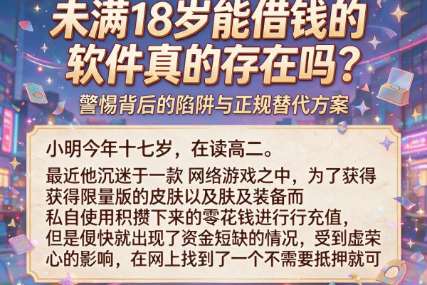未满18岁能借钱的软件真的存在吗？警惕背后的陷阱与正规替代方案