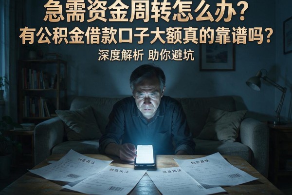急需资金周转怎么办？有公积金借款口子大额真的靠谱吗？深度解析助你避坑