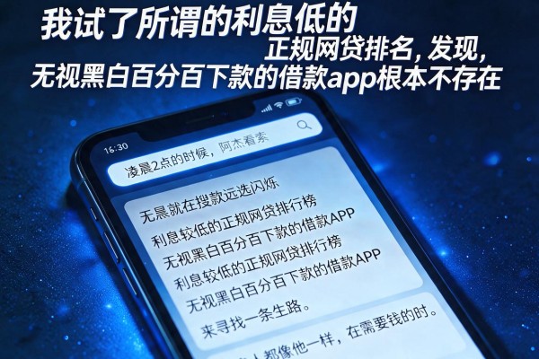 我试了所谓的利息低的正规网贷排名,发现无视黑白百分百下款的借款app根本不存在