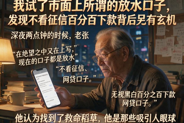 我试了市面上所谓的放水口子，发现不看征信百分百下款背后另有玄机
