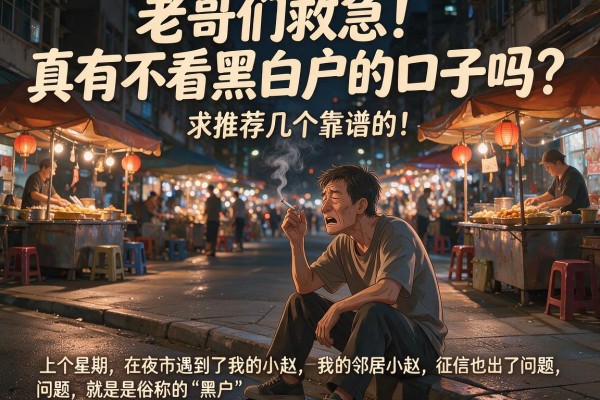 老哥们救急！真有不看黑白户的口子吗？求推荐几个靠谱的！