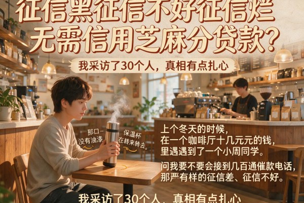 征信黑征信不好征信烂无需信用芝麻分贷款？我采访了30个人，真相有点扎心