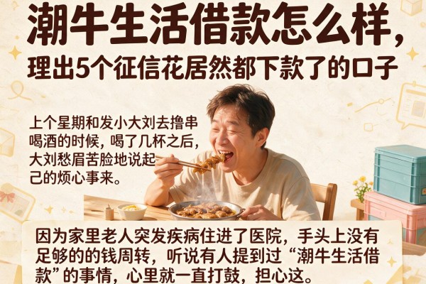 潮牛生活借款怎么样，理出5个征信花居然都下款了的口子