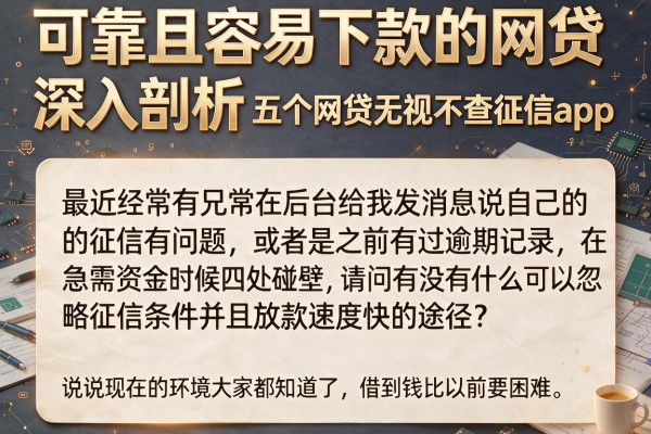 可靠且容易下款的网贷，深入剖析五个网贷无视不查征信app