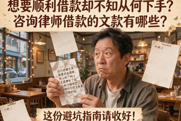 想要顺利借款却不知从何下手？咨询律师借款的文件有哪些？这份避坑指南请收好！