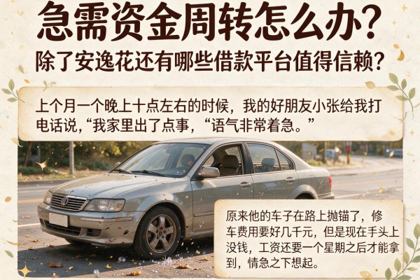 急需资金周转怎么办？除了安逸花还有哪些借款平台值得信赖？