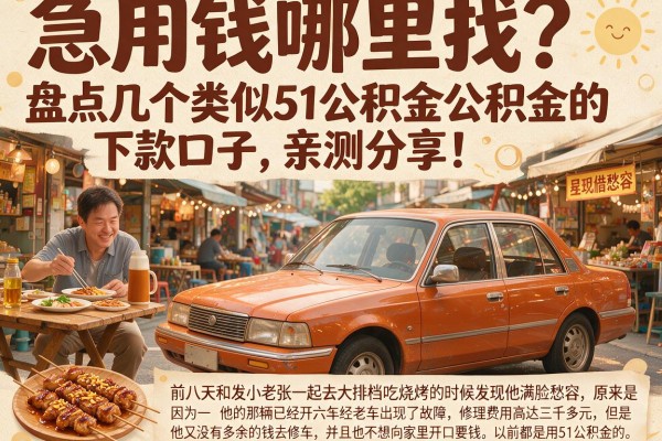 急用钱哪里找？盘点几个类似51公积金的下款口子，亲测分享！