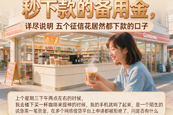 秒下款的备用金，详尽说明五个征信花居然都下款的口子